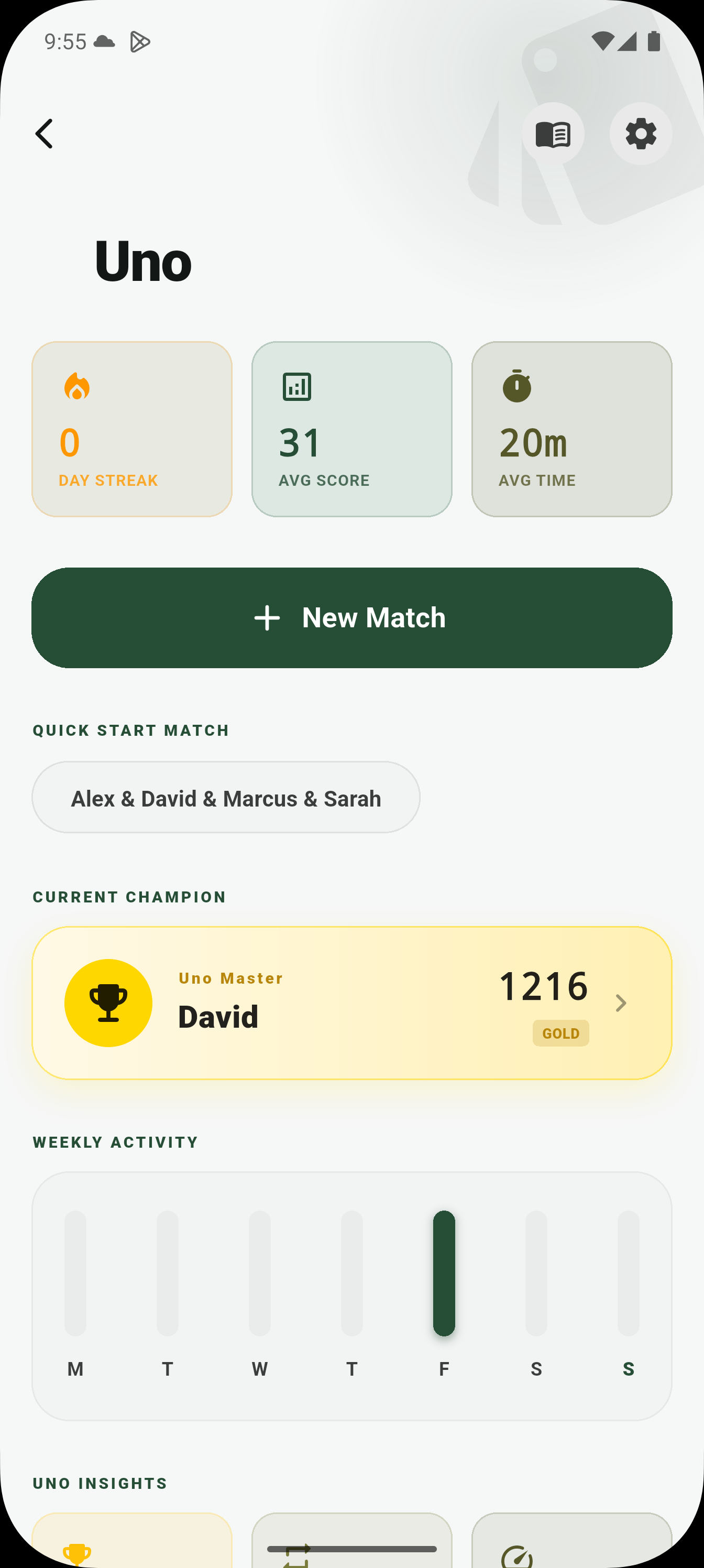 Kinship Scores Interface Screenshot