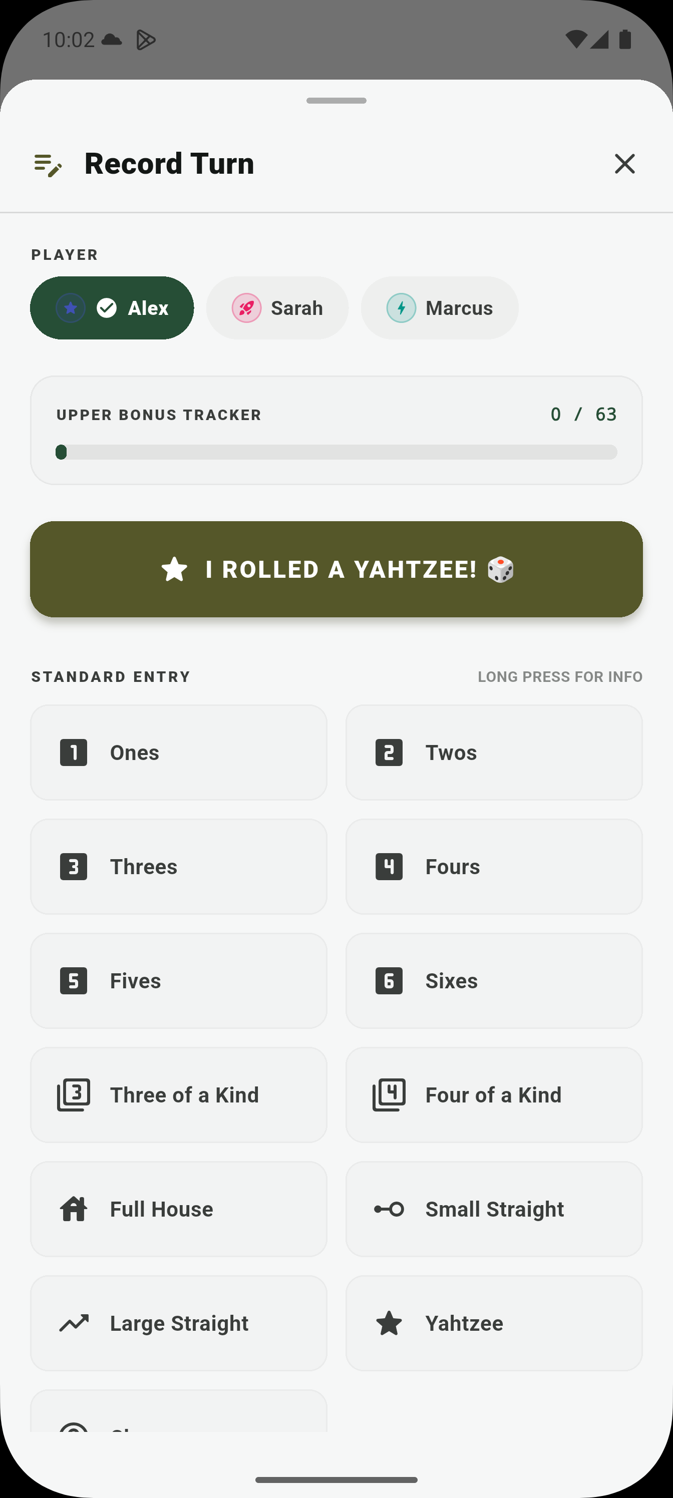 Kinship Scores Interface Screenshot