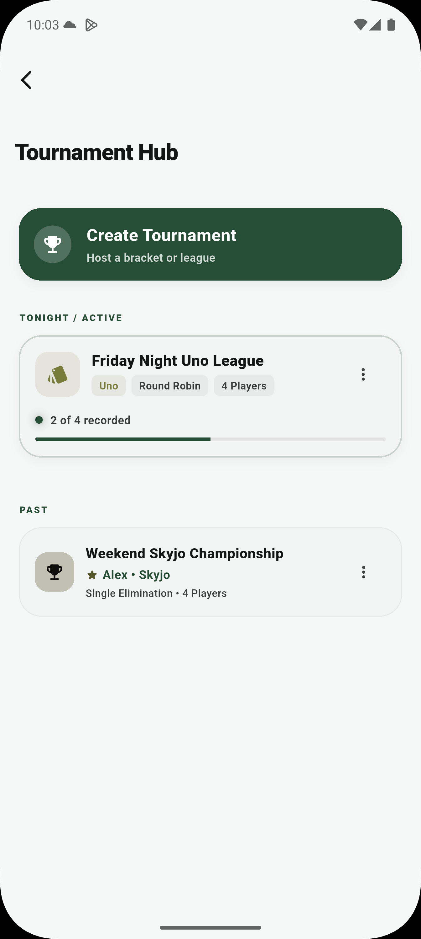 Kinship Scores Interface Screenshot