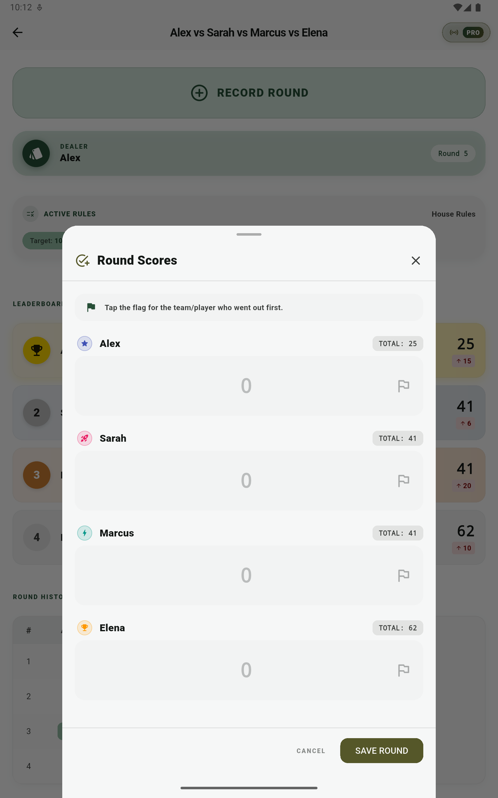 Kinship Scores Interface Screenshot